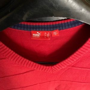 Red sweater of Puma brand